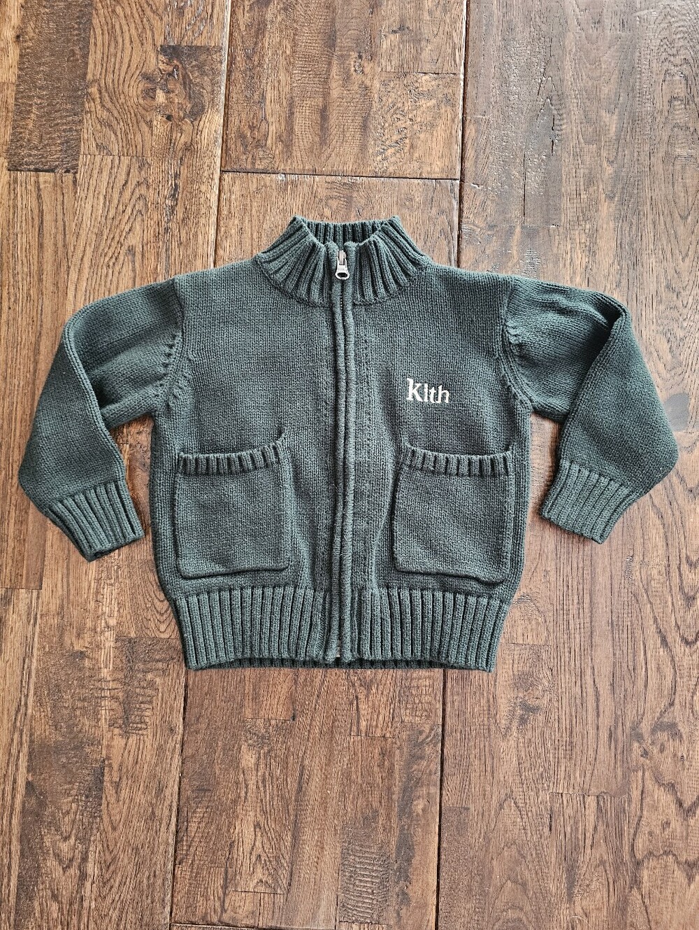 KITH UNISEX HUNTER GREEN 2T ZIP UP SWEATER